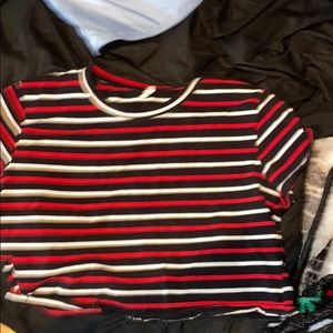 striped crop top